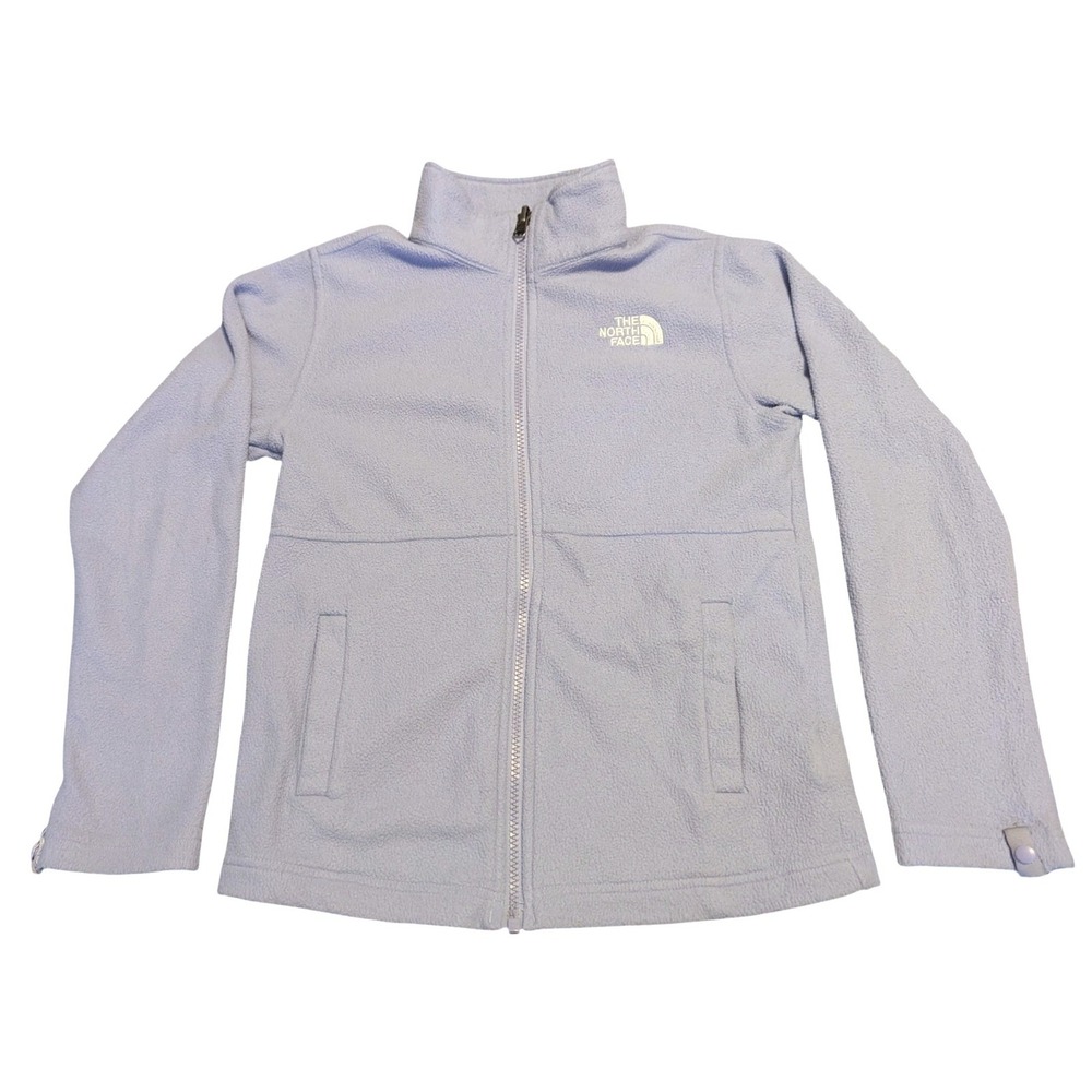 The North Face Youth TKA Glacier Full Zip Fleece Jacket Light Purple M 10/12